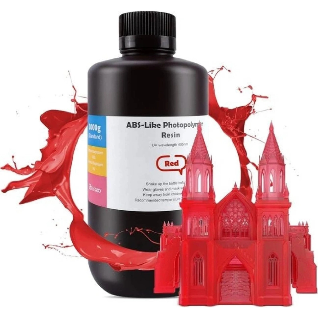 Фотополімерна смола ELEGOO Resin, ABS-like 1кг, clear red (50.103.0109) - зображення 1
