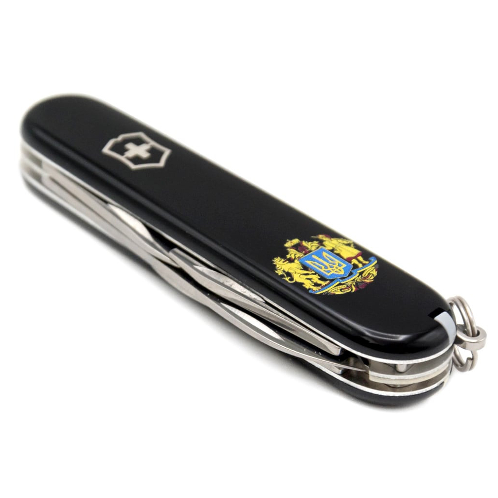 Ніж Victorinox Spartan Ukraine Black "Великий Герб України" (1.3603.3_T0400u) - зображення 6