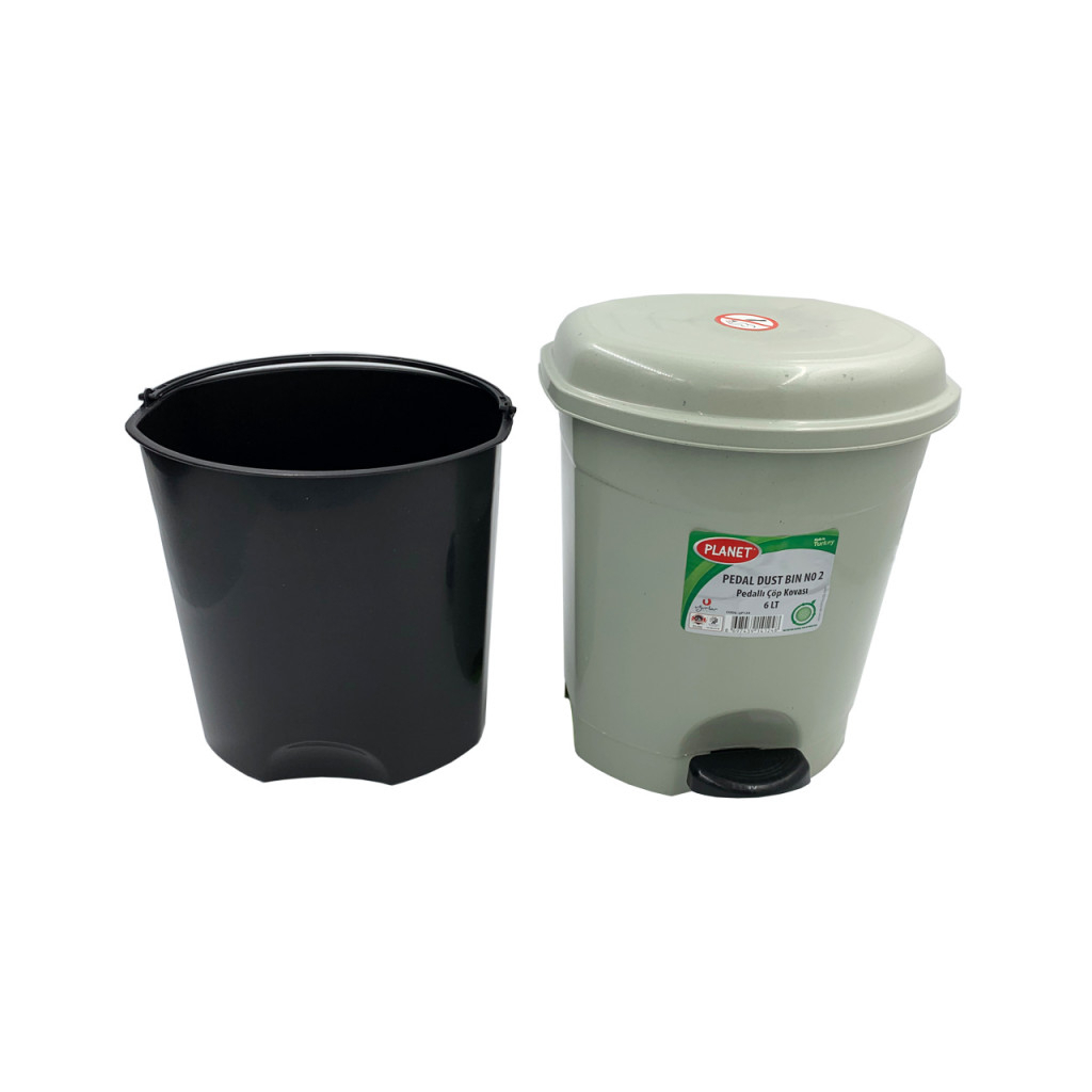 Контейнер для сміття Planet Household №2 з педаллю сірий 6 л (10338) - изображение 4