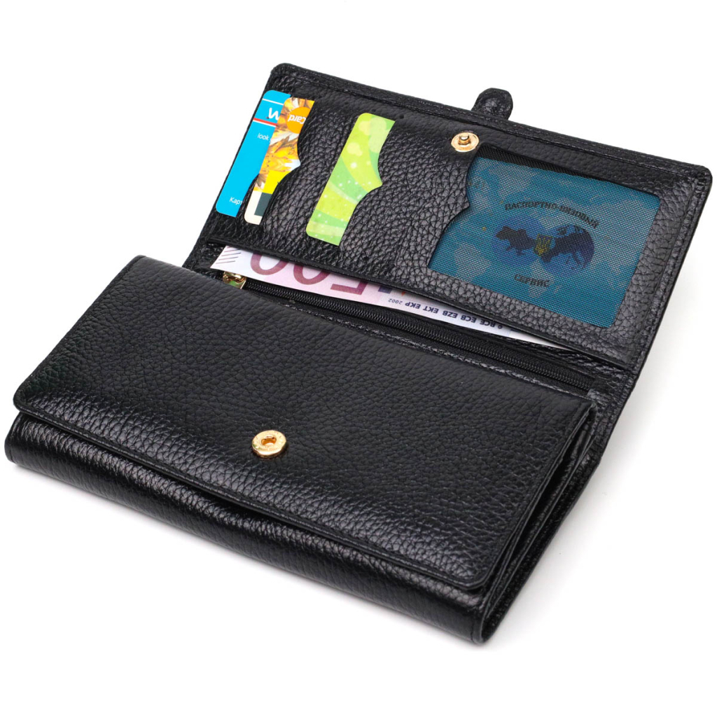 Гаманець Tony Bellucci З натуральної шкіри Чорний (21961) - зображення 5