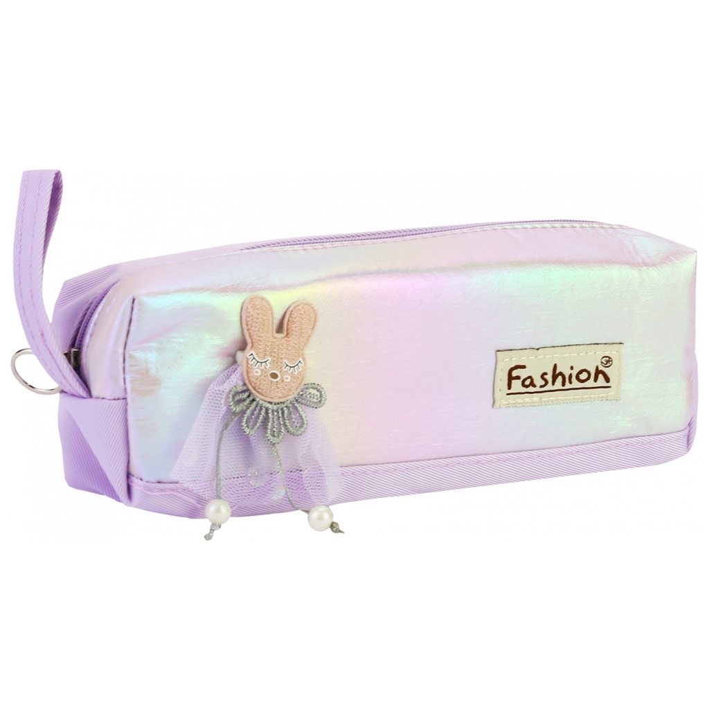 Пенал Cool For School 1 відділення з аплікацією Фіолетовий (CF6891-purple) - изображение 1