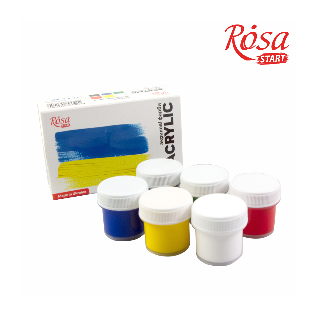 Акрилові фарби Rosa START Ukraine 6 x10 мл (4823098531050) - зображення 3