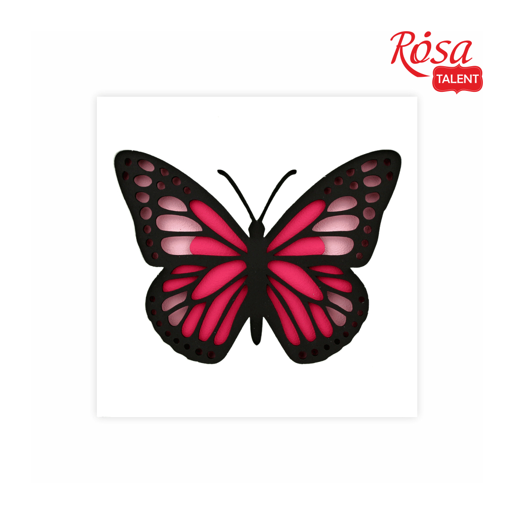 Картина по номерам Rosa Talent 3D Метелик 4 МДФ ґрунтоване, 4 шари, 17х17 см (4823098529033) - изображение 1