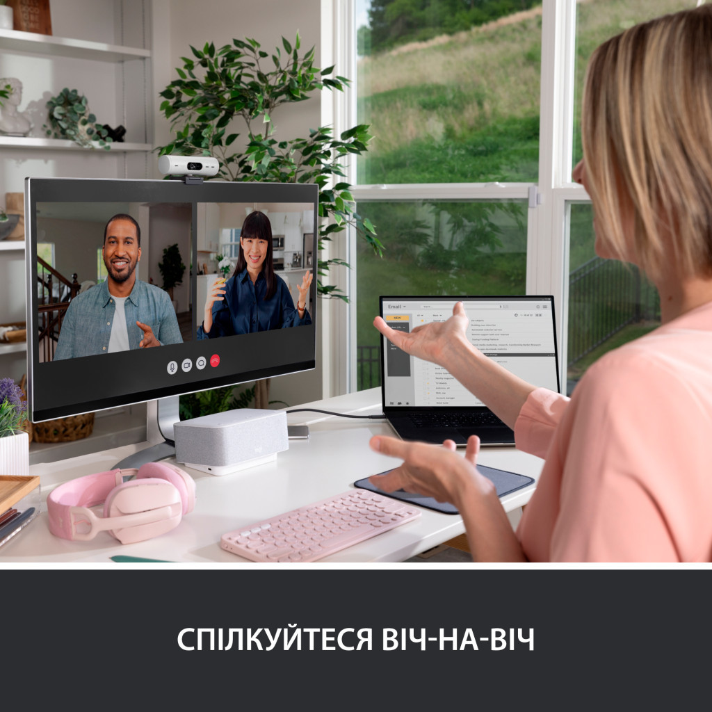 Веб-камера Logitech Brio 500 Off-White (960-001428) - зображення 9