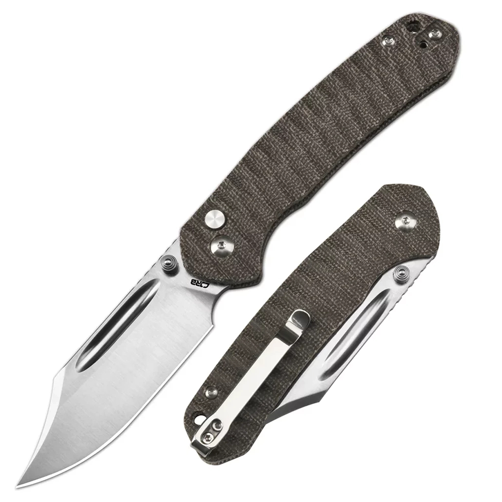 Ніж CJRB Bowie Pyrite AR-SFII Micarta OD Green (J1942-ODG) - зображення 7