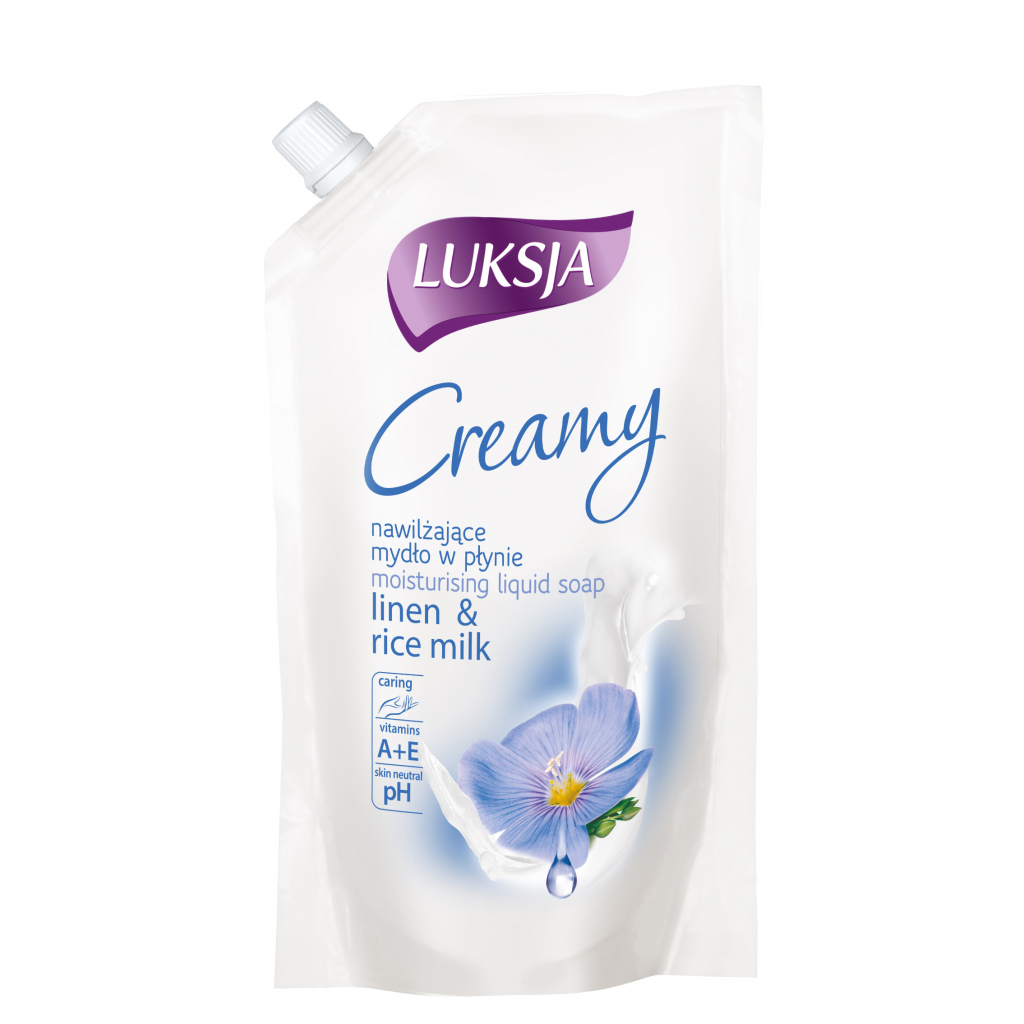 Рідке мило Luksja Creamy Linen & Rice Milk Refill 400 мл (5900998005948) - зображення 1