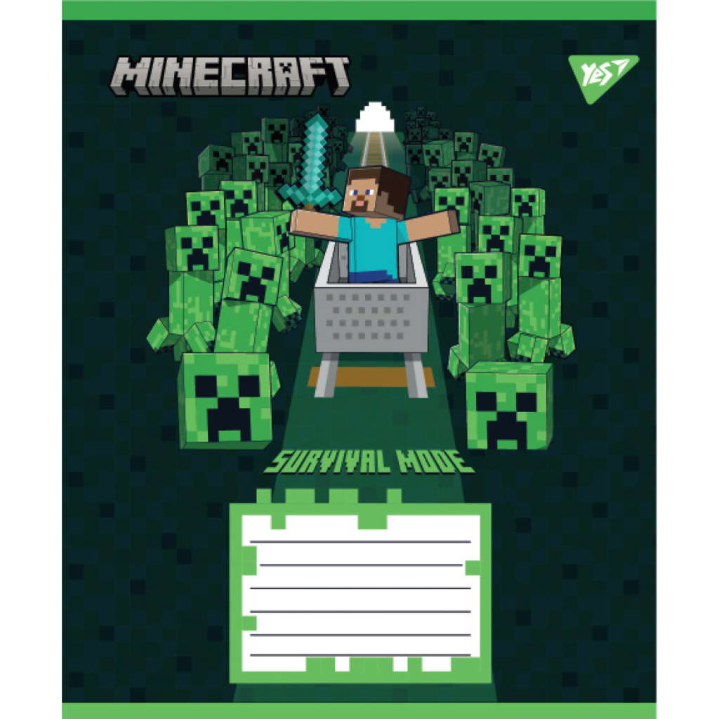 Зошит Yes Minecraft Walls А5 24 аркушів клітинка (767568) - зображення 3