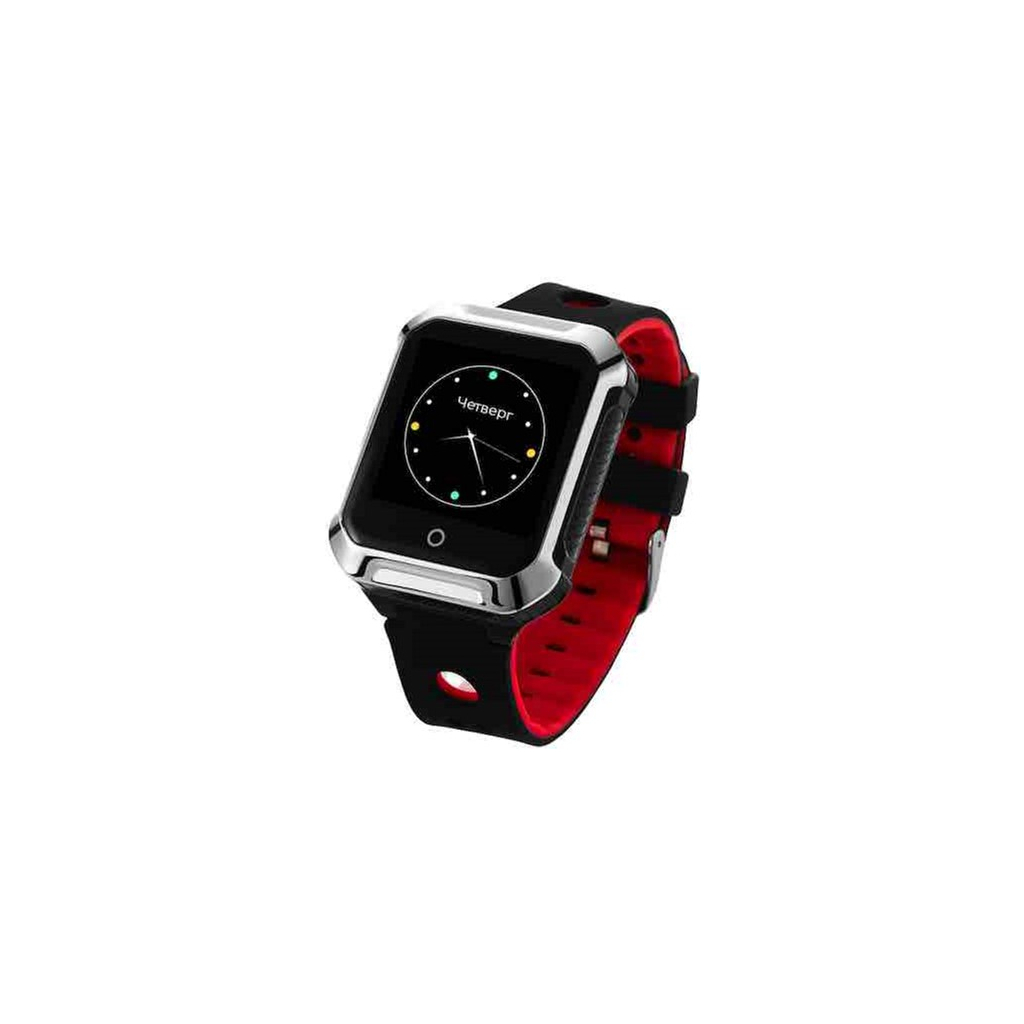 Смарт годинник-телефон GoGPS М02 Black з GPS трекером (M02BK) - зображення 1