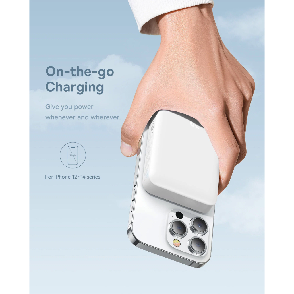 Батарея універсальна Baseus Magnetic Mini 10000mAh 30W, White (PPCX110002\PPCXM1030) (P10022105212-01) - зображення 4