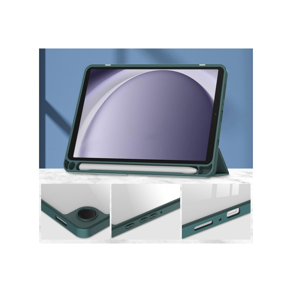 Чохол до планшета BeCover Soft Edge stylus holder Samsung Tab A9 SM-X115 8.7" Dark Green (710357) - зображення 4