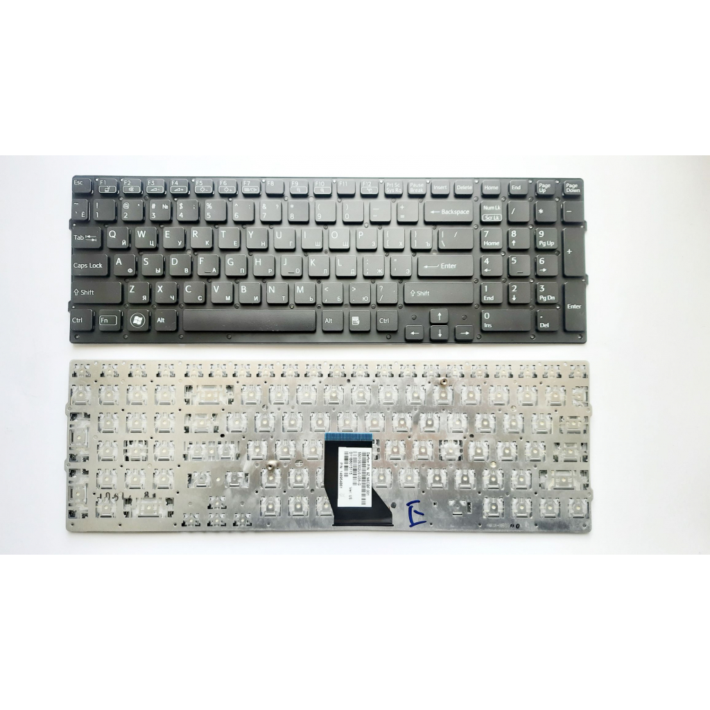 Клавіатура ноутбука Sony VPC-CB17 series черная без рамки подсветка UA (A43002) - зображення 1