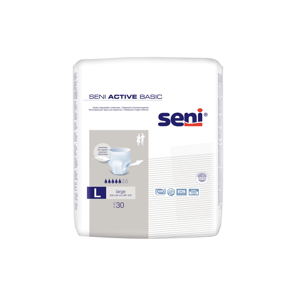 Підгузки для дорослих Seni Active Basic труси L Large 30 шт (5900516699673) - зображення 1