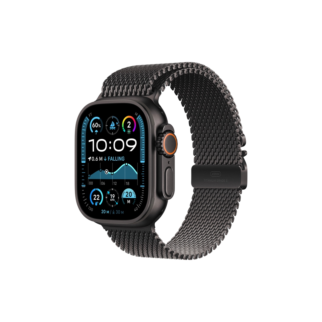 Смарт-годинник Apple Watch Ultra 2 2024 GPS + Cellular 49mm Black Titanium Case with Black Titanium Milanese Loop - S (MX4W3UL/A) - зображення 1