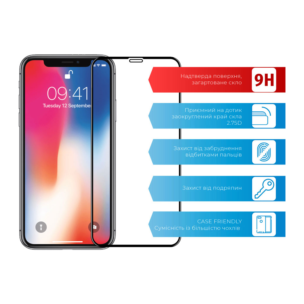 Скло захисне ACCLAB Full Glue Apple iPhone X/XS/11 Pro (1283126508189) - зображення 2