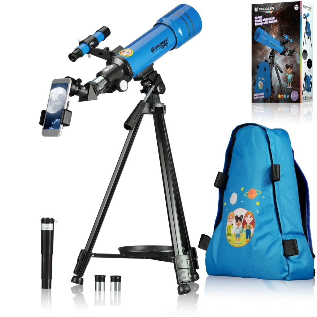 Телескоп Bresser Junior 70/400 Blue з адаптером для смартфона + рюкзак (8850610WX) (930857) - зображення 9