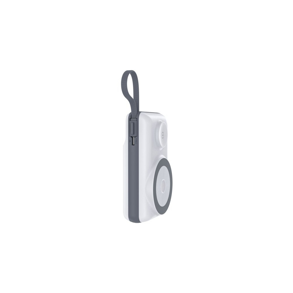 Батарея універсальна Choetech Magnetic Wireless 20000mAh 22.5W, PD, QC/3.0, Apple Watch charger, White (B696-GW) - зображення 3