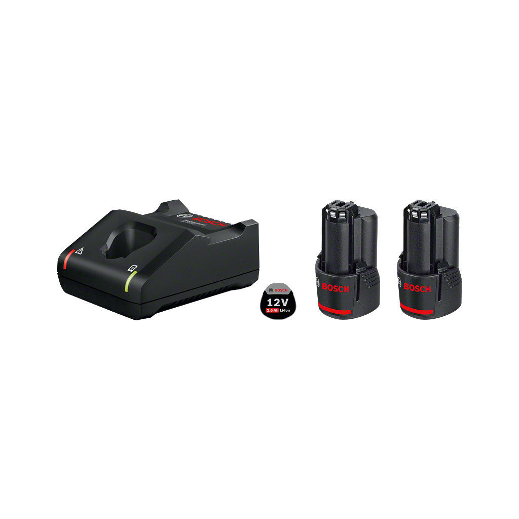 Набір акумулятор + зарядний пристрій 2 x GBA 12V 2.0 Aч + ЗП GAL 12V-41 Bosch (1.600.A01.9R8) - зображення 2