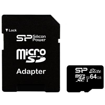 Карта пам'яті Silicon Power 64Gb microSDXC class 10 (SP064GBSTXBU1V10-SP) - зображення 1
