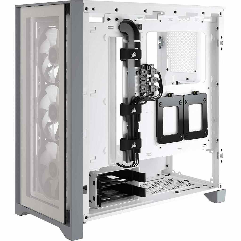 Корпус Corsair iCUE 4000X RGB Tempered Glass White (CC-9011205-WW) - зображення 3