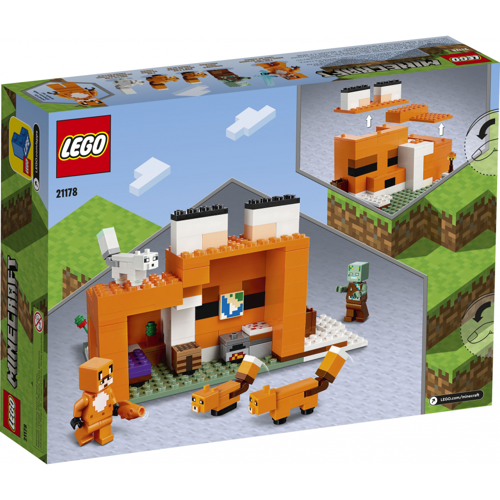 Конструктор LEGO Minecraft Лисича хатина 193 деталі (21178) - изображение 6