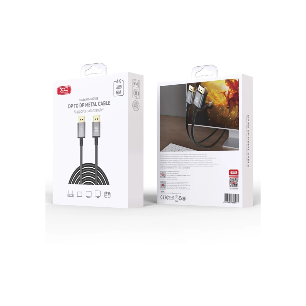 Кабель мультимедійний DisplayPort M to DisplayPort M 5.0m V1.2 XO (GB018B-DP.tranish) - зображення 4