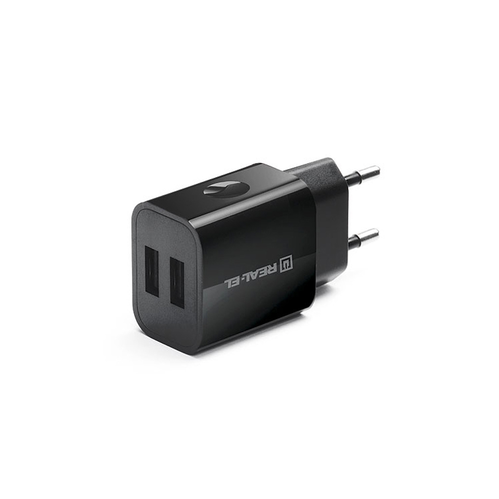 Зарядний пристрій REAL-EL CH-210 black (EL123160014) - зображення 4
