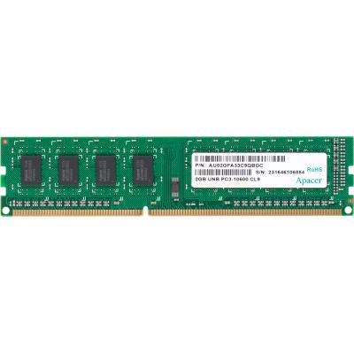 Модуль пам'яті для комп'ютера DDR3 2GB 1333 MHz Apacer (AU02GFA33C9UBGC / AU02GFA33C9QBGC) - зображення 2