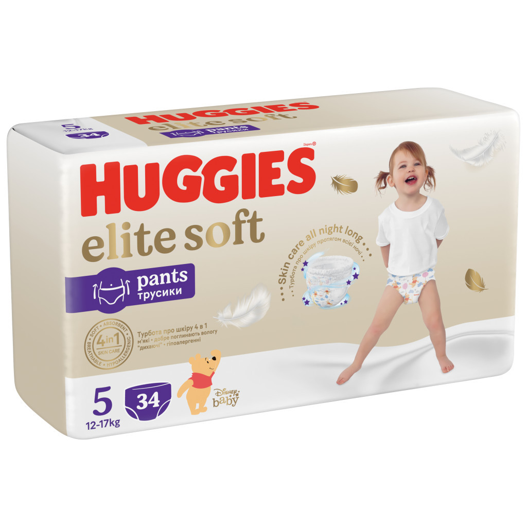 Підгузки Huggies Elite Soft 5 (12-17кг) Mega 34 шт (5029053549354) - зображення 2
