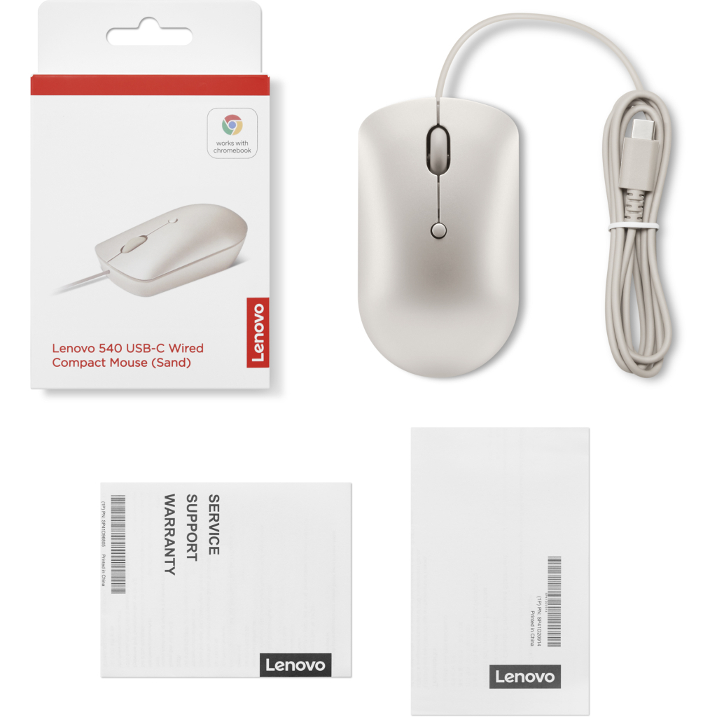 Мишка Lenovo 540 USB-C Wired Sand (GY51D20879) - зображення 6