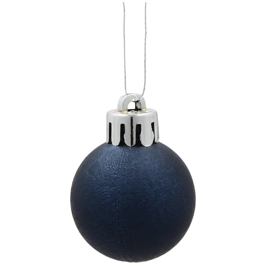 Ялинкова іграшка Chomik пластикові кульки ,16шт, 3 см, сині (5900779893955_1) - зображення 2