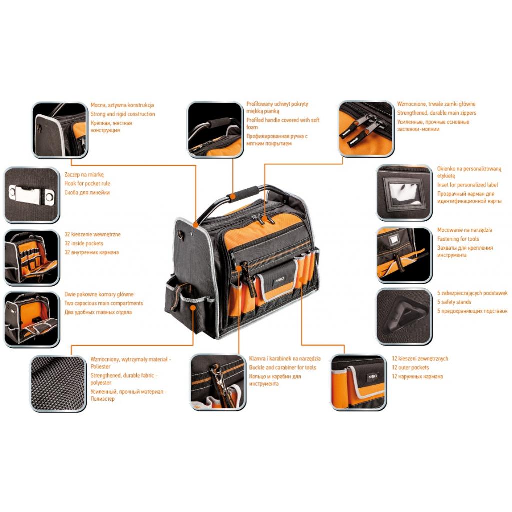 Сумка для інструмента Neo Tools кофр 44 кармана, полиестер 600 D (84-301) - зображення 2