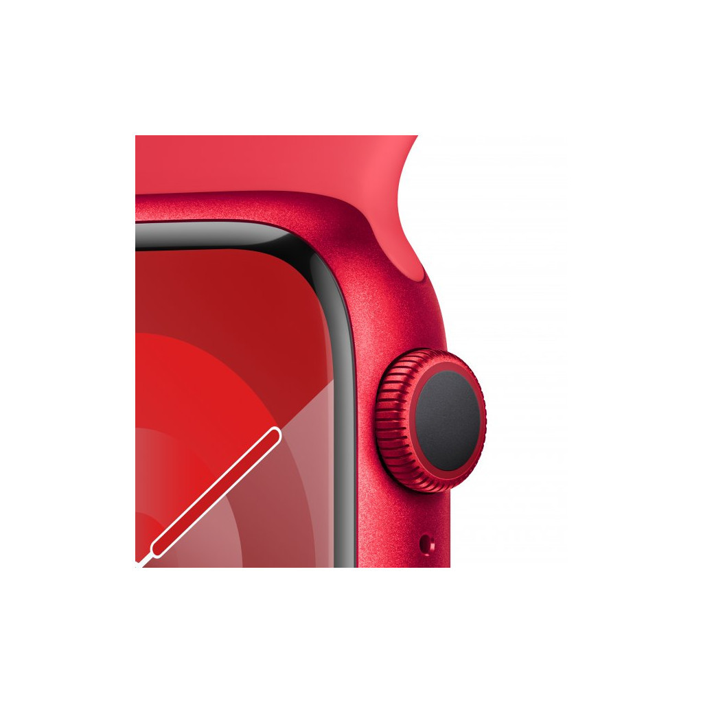 Смарт-годинник Apple Watch Series 9 GPS 41mm (PRODUCT) RED Aluminium Case with (PRODUCT) RED Sport Band - M/L (MRXH3QP/A) - зображення 3