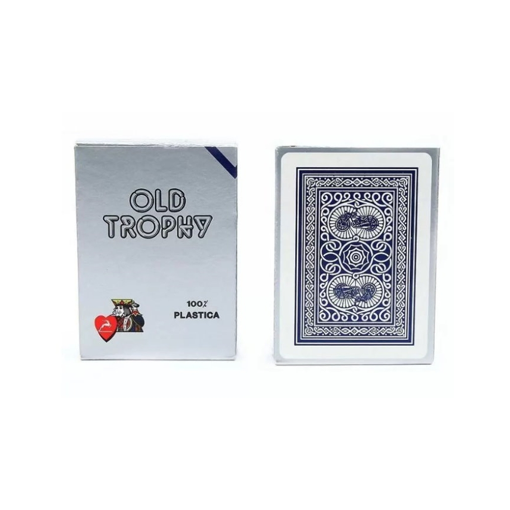 Гральні карти Modiano Old Trophy Moto 100 Plastic (blue) (00460) - зображення 1