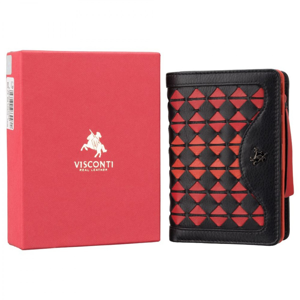Гаманець Visconti BR75 Cecile Black/Cherry (BR75 BLK/CHERRY) - зображення 7