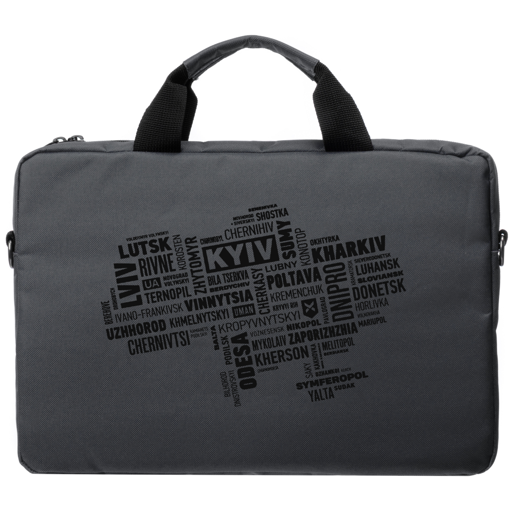 Сумка для ноутбука Vinga 15.6" NB1502 Gray, black print (NB1502UBGY) - зображення 4