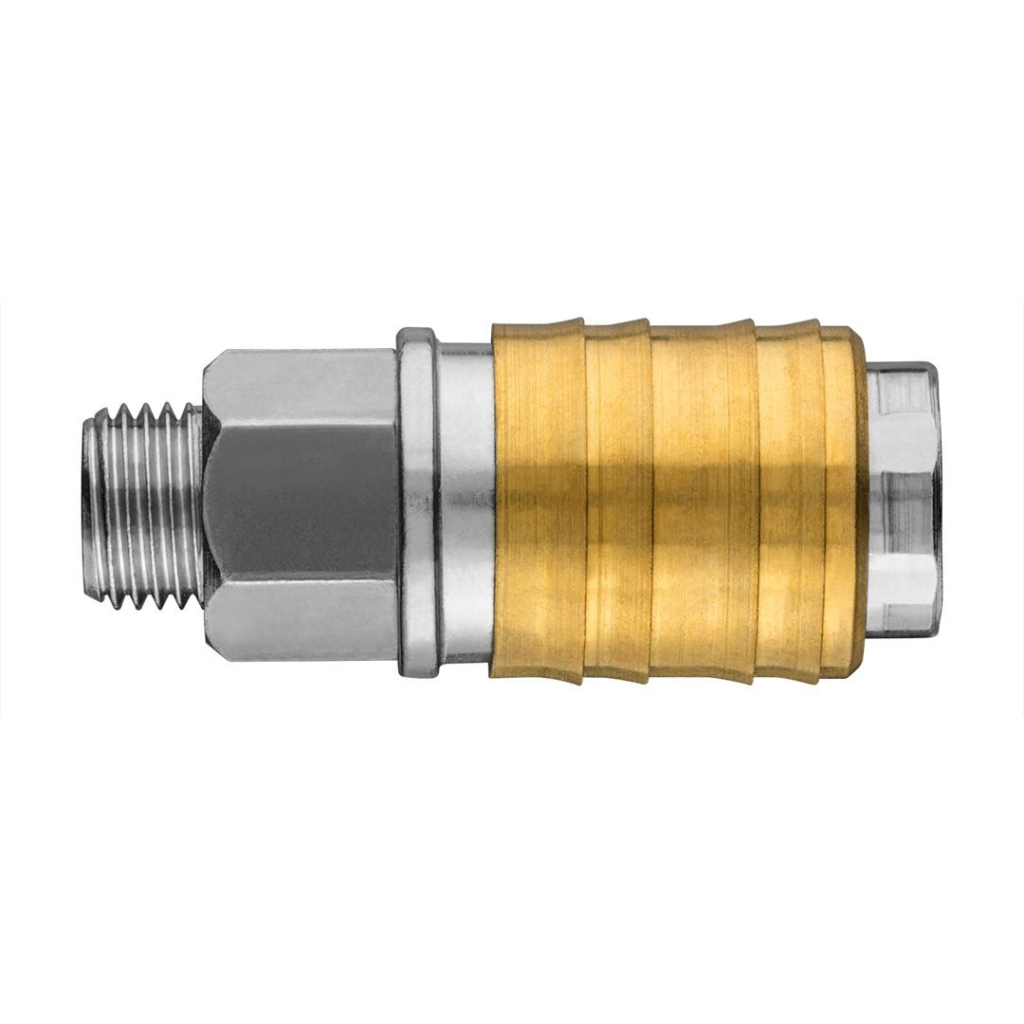 Конектор для шланга Neo Tools муфта швидкознімна пневматична, 1/4", 16бар, нержавіюча сталь, латунь (12-635) - зображення 2
