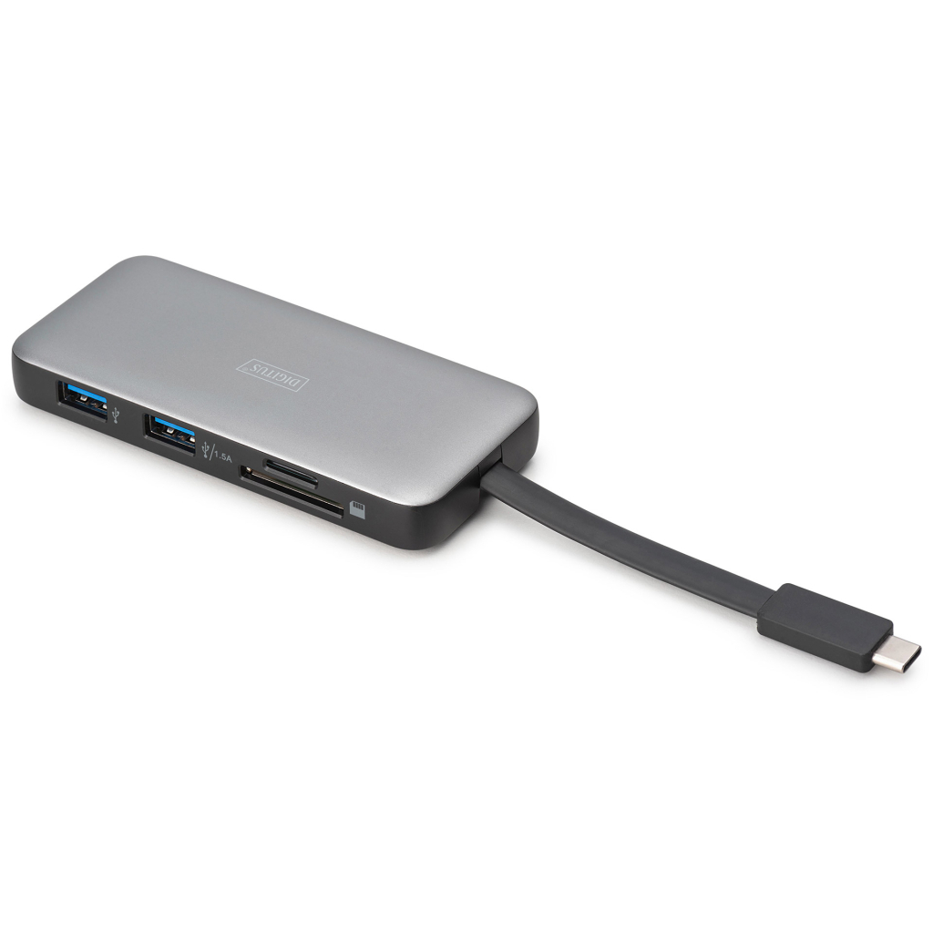 Порт-реплікатор Digitus USB-C > HDMI/2xUSB-A/USB-C/SD/MicroSD/RJ54 (DA-70914) - изображение 3