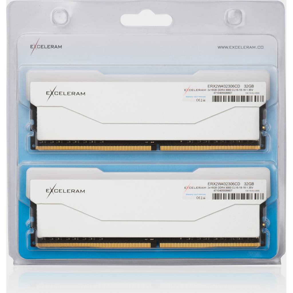 Модуль пам'яті для комп'ютера DDR4 32GB (2x16GB) 3000 MHz RGB X2 Series White eXceleram (ERX2W432306CD) - зображення 3