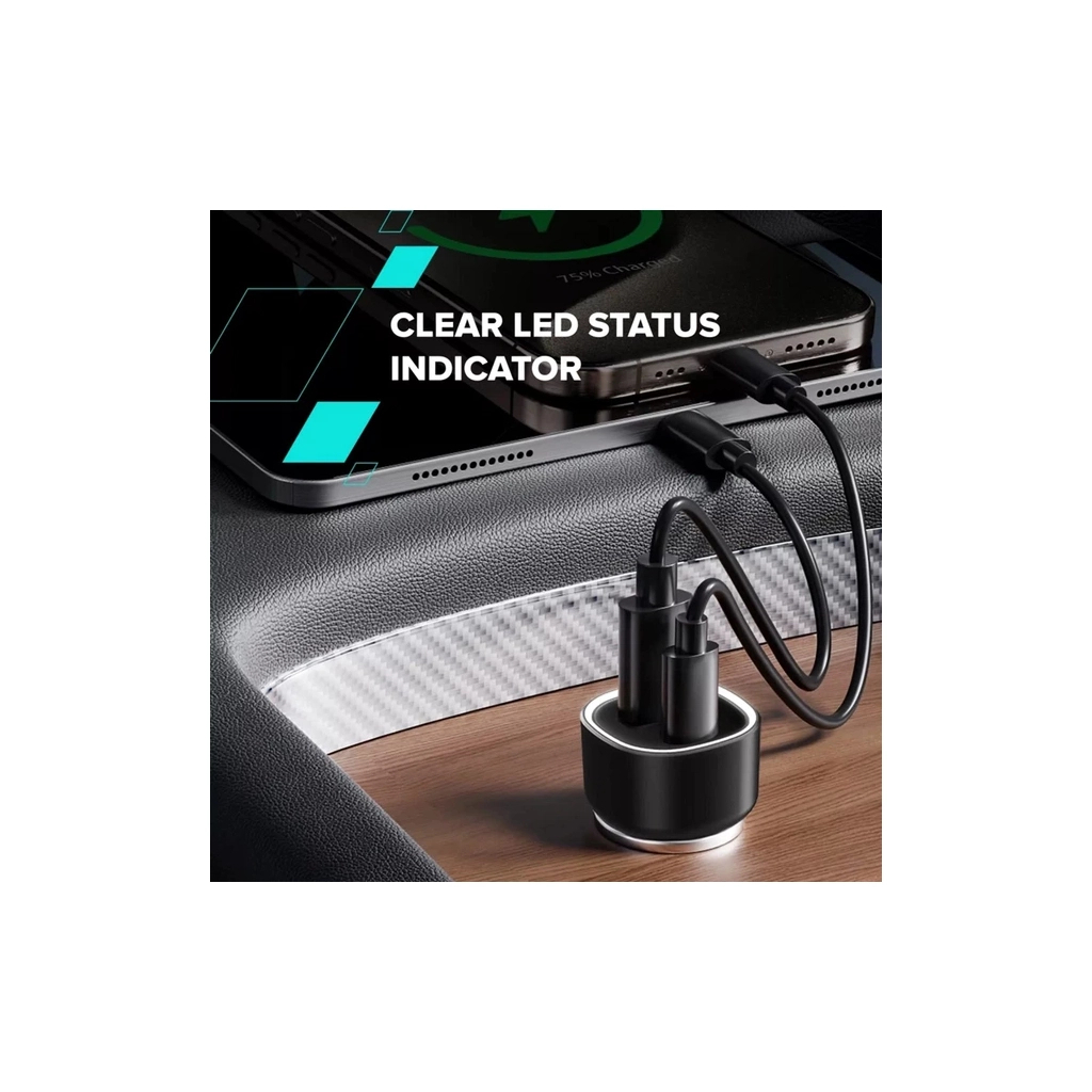 Зарядний пристрій Canyon 1xUSB + 1xUSB-C PD48W black (CNE-CCABR3AC) - зображення 9