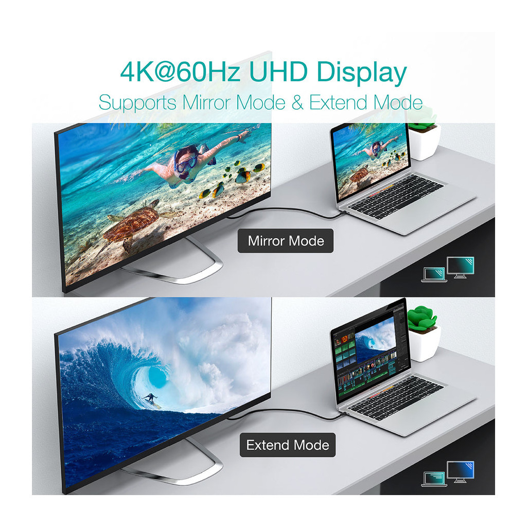 Дата кабель USB-C to USB-C 2.0m 100W 4K60Hz USB3.1 GEN2 Choetech (XCC-1007-V2-BK) - зображення 3