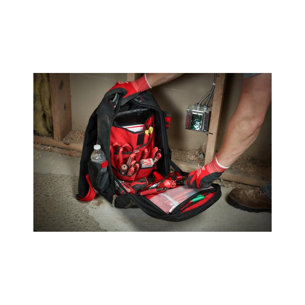 Сумка для інструмента Milwaukee рюкзак будівельника 200x300x498 (4932464834) - зображення 4