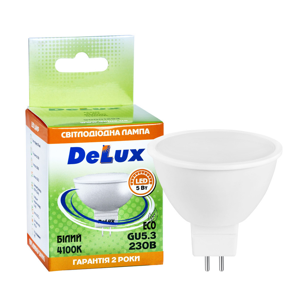 Лампочка Delux JCDR 5Вт 4100K 220В GU5.3 (90023555) - изображение 3