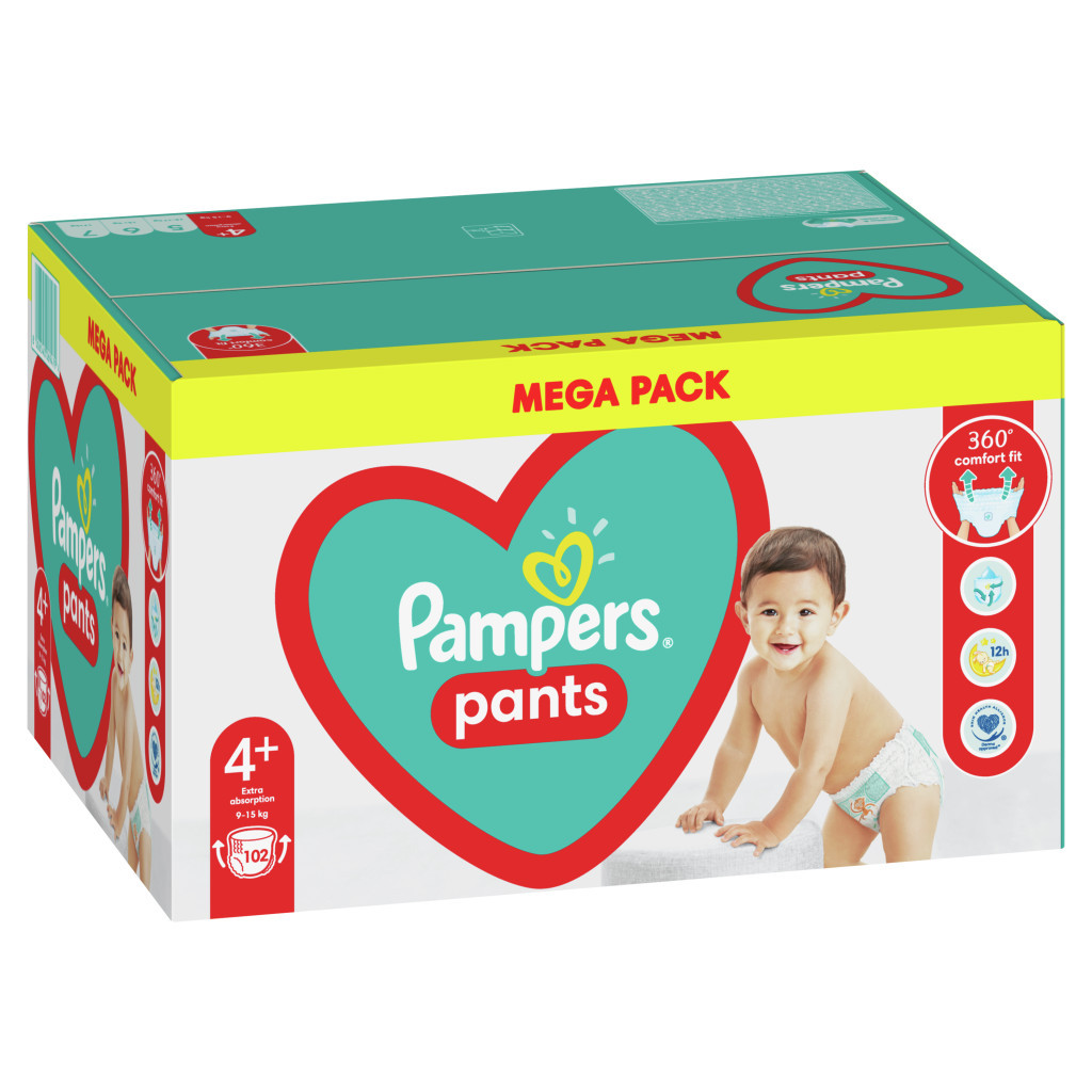 Підгузки Pampers трусики Pants Maxi Розмір 4+ (9-15 кг) 102 шт. (8006540069479) - зображення 3