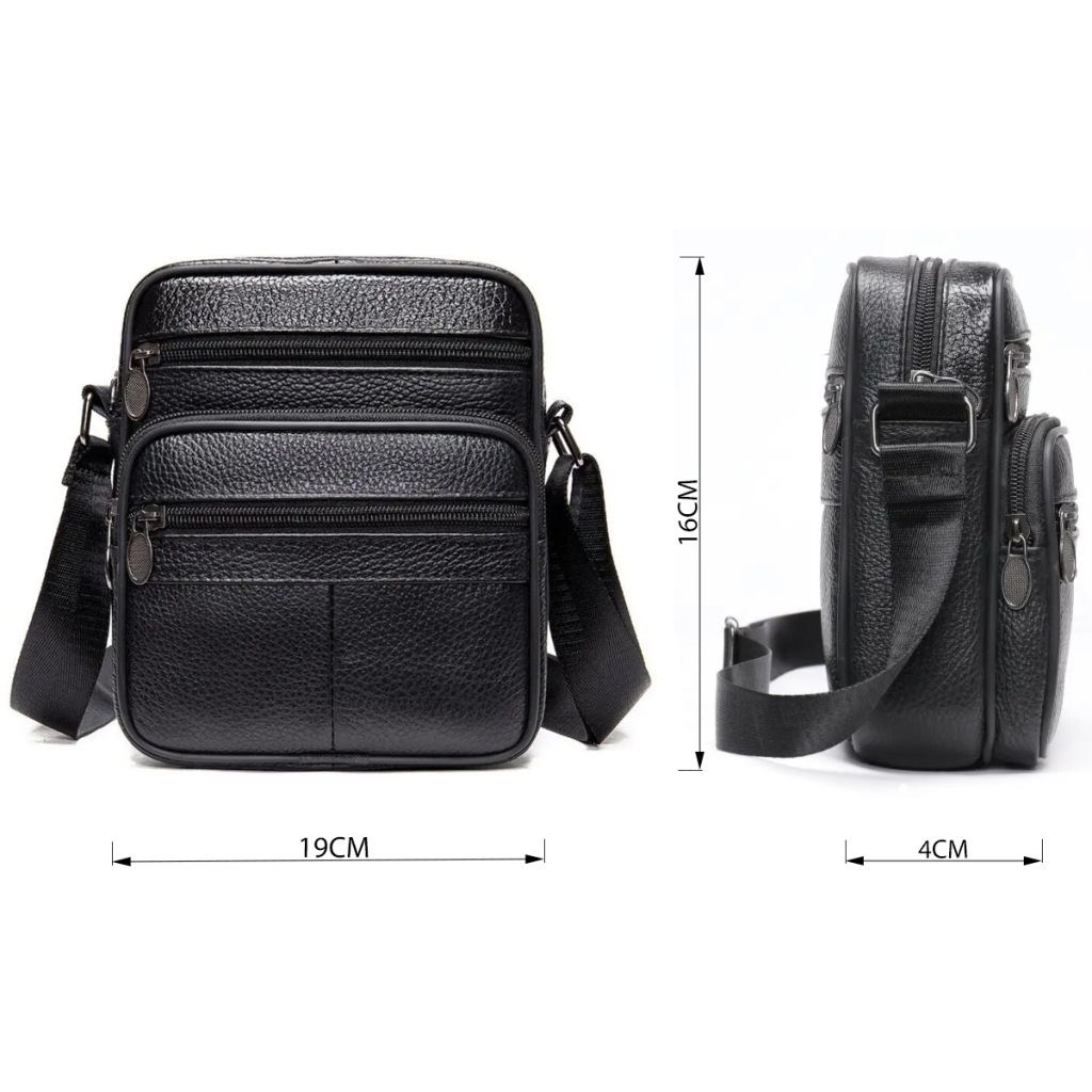 Сумка Vintage Месенджер Чорна (14992) - зображення 3