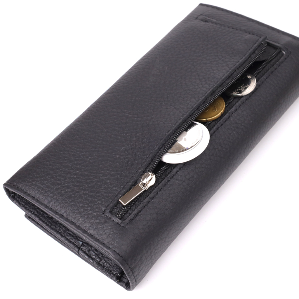 Гаманець ST Leather З натуральної шкіри Чорний (23097) - зображення 8