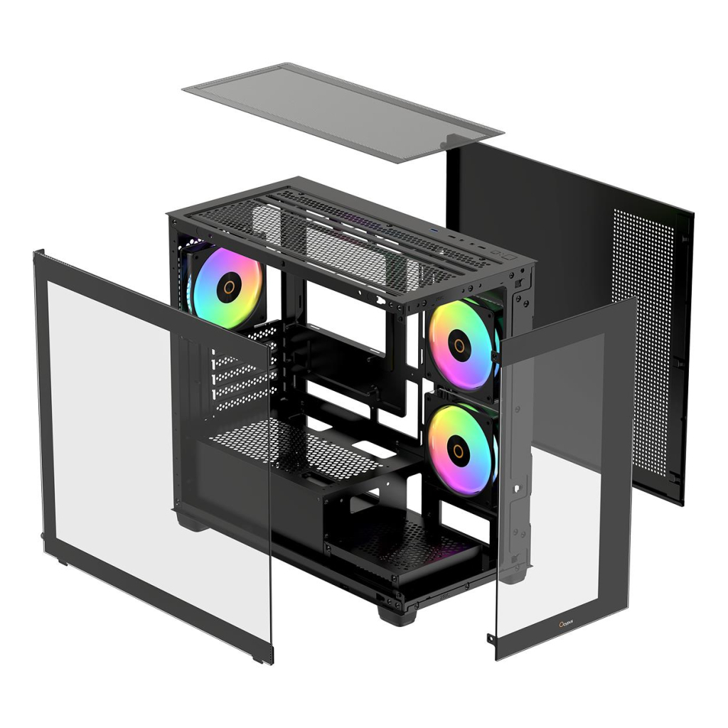 Корпус для ПК OCYPUS GAMMA C52 BK ARGB (GAMMA-C52-BKD300XX-GL) - зображення 8