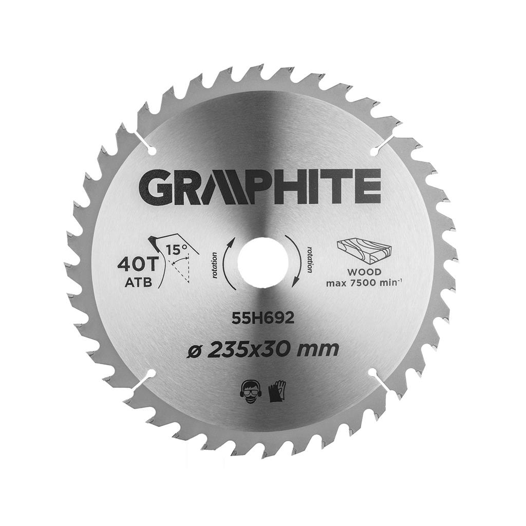 Диск пильний Neo Tools пильний по дереву, 235х30мм, 40 зубів (55H692) - зображення 1