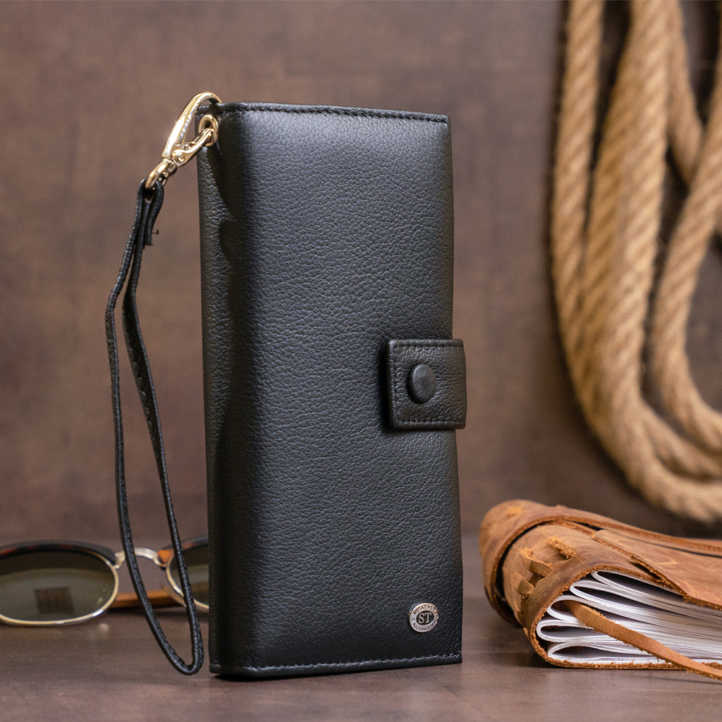 Гаманець ST Leather Шкіряний Чорний (19280) - зображення 9