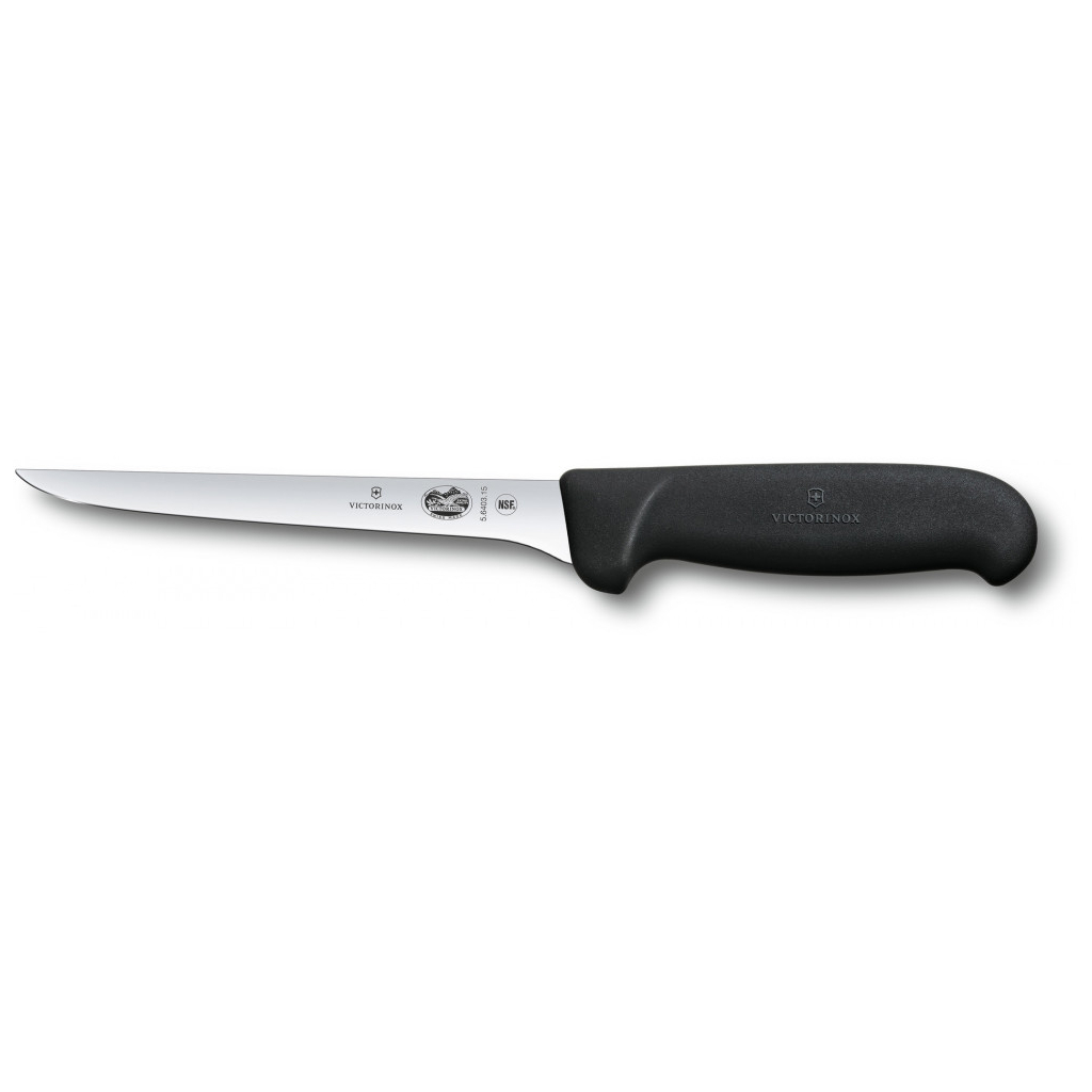Кухонний ніж Victorinox Fibrox Boning 15см Boning Black (5.6403.15) - зображення 1
