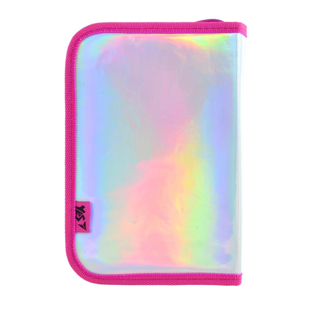 Пенал Yes YES silver твердий одинарний з двома клапанами (532550) - зображення 3